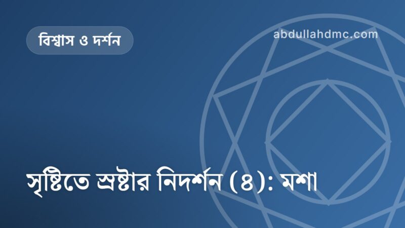 সৃষ্টিতে স্রষ্টার নিদর্শন (৪): মশা