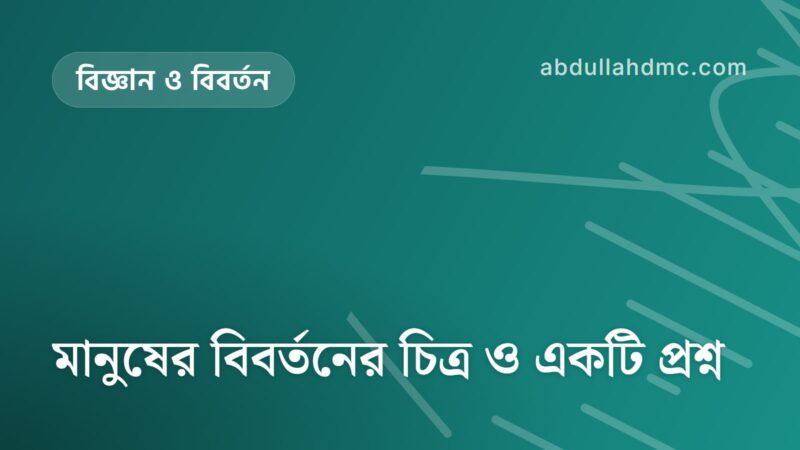 মানুষের বিবর্তনের চিত্র ও একটি প্রশ্ন